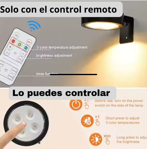 Lampara con control remoto